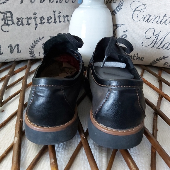 BOC Born Concept leather sneakers comfort shoes lace up black - Picture 6 of 16